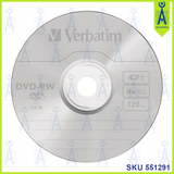 VERBATIM DVD-RW 4.7GB 120MIN 5'S/BOX