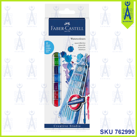 FABER CASTELL WATERCOLORS 12'S X 12ML 169503