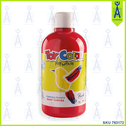 TOY COLOR SUPERWASHABLE TEMPERA 500 ML RED