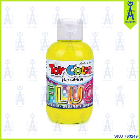 TOY COLOR  TEMPERA FLUO YELLOW 250ML