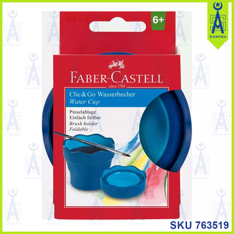FABER CASTELL 181510 CLIC & GO WATER CUP BLUE