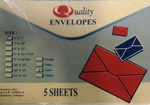 Quality Envelops 6 x 9