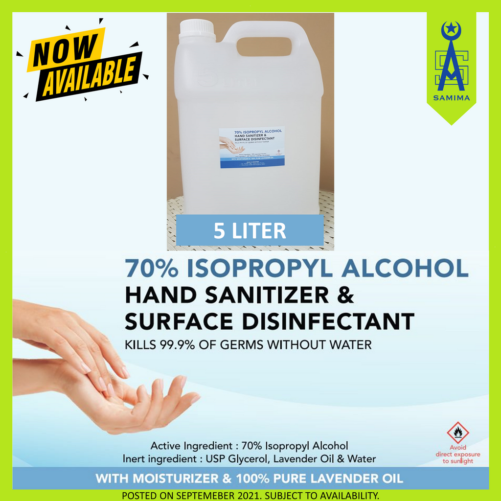 70% Isopropyl Alcohol Hand Sanitizer & Surface Disinfectant – Samima
