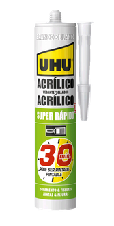 UHU ACRYLIC SUPER FAST WHITE 30 MINT 300 ML