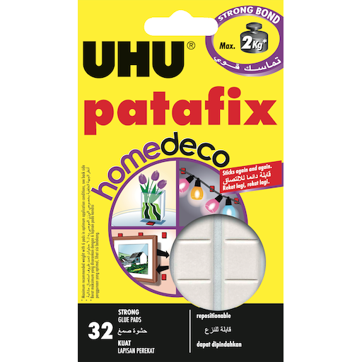 Campari Shop - UHU PATAFIX DECO PRODUCT DESCRIPTION ✎ UHU patafix deco –  the strong and clever helper for your decorations! Strong, removable and  reusable glue pads for affixing all kinds of