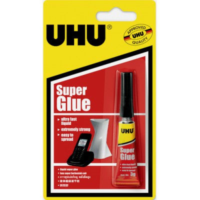 UHU SUPER GLUE 3G BLISTER PACK 37620