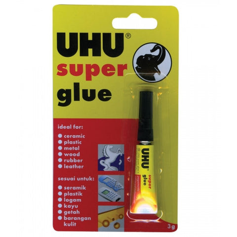 Colle Super Glue Control UHU sans solvant 3g 