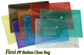 Flexi PP Button CLear Bag