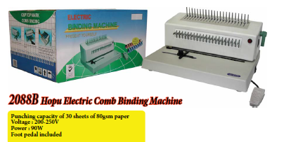 2088B Hopu ELectric Comb Binding Machine