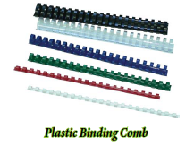 Plastic binding comb