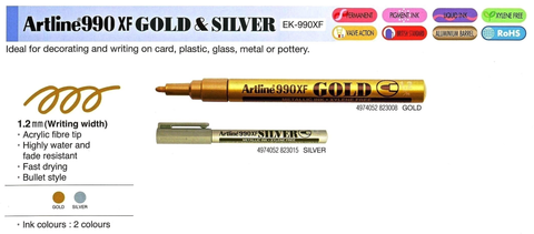 Artline 990 XF Gold & Silver
