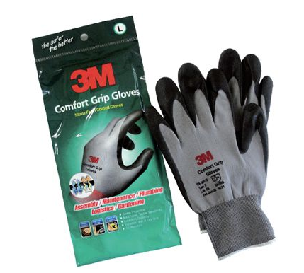 3M Comfort Grip Work Gloves, Nitrile Coated