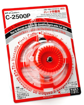 NT CUTTER C-2500P cutter circular chapa okume, cartón pluma - Círculos 3-16  cm
