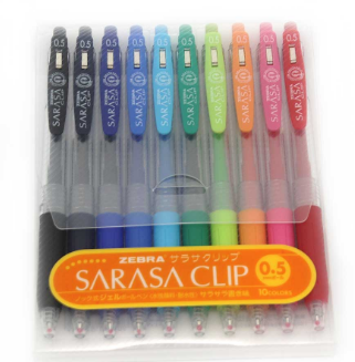 Zebra Sarasa Clip 10C Gel Ink Pen 0.5mm