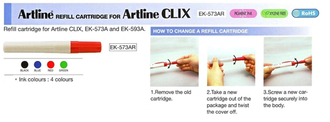Artline REFILL CARTRIDGE FOR Artline CLIX   EK-573AR