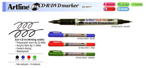 Artline CDR/DVD Permanent Marker EK-841T