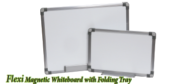Flexi Magnetic Whiteboard with Folding Tray