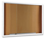 Sliding Glass Notice Board – Wooden Frame